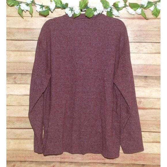 Claiborne Men's Maroon Pullover Sweater Size XXL Long Sleeve 1/4 Zip - Picture 5 of 7